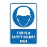 This Is A Safety Helmet Area Mandatory Sign| Protector FireSafety