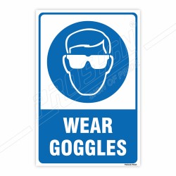 Wear Goggles Mandatory Sign| Protector FireSafety