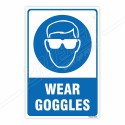 Wear Goggles Mandatory Sign| Protector FireSafety