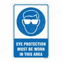 Eye Protection Must Be Worn In This Area Mandatory Sign| Protector FireSafety