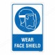 Wear Face Shield Mandatory Sign