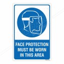 Face Protection Must Be Worn Mandatory Sign| Protector FireSafety