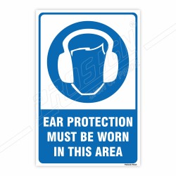 Ear Protection Must Be Worn Mandatory Sign| Protector FireSafety