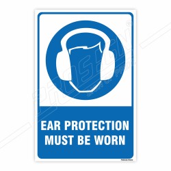 Ear Protection Must Be Worn Mandatory Sign| Protector FireSafety