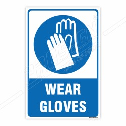 Wear Gloves Mandatory Sign| Protector FireSafety