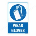 Wear Gloves Mandatory Sign| Protector FireSafety