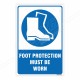 Foot Protection Must Be Worn Mandatory Sign