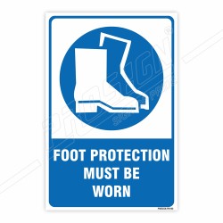 Foot Protection Must Be Worn Mandatory Sign| Protector FireSafety