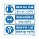PPE Safety English & Hindi Mandatory Sign