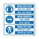 PPE Safety Multi language Mandatory Sign