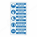 PPE Safety Multi Language Mandatory Sign| Protector FireSafety