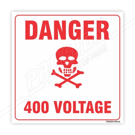 400 Voltage Danger Sign| Protector FireSafety