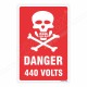 440 Voltage Danger Sign