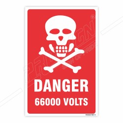 66000 Voltage Danger Sign| Protector FireSafety