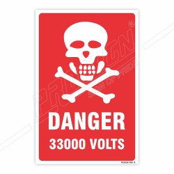 33000 Voltage Danger Sign| Protector FireSafety