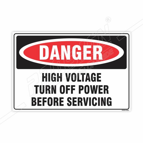 High Voltage Turn Off Power Danger Sign| Protector FireSafety