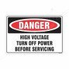 High Voltage Turn Off Power Danger Sign| Protector FireSafety