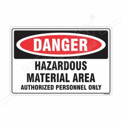 Hazardous Material Area Danger Sign| Protector FireSafety