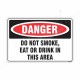 Do Not Smoke, Eat Or Drink In This Area Danger Sign