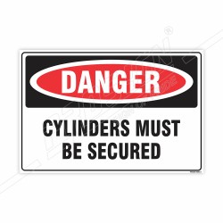 Cylinders Must Be Secured Danger Sign| Protector FireSafety