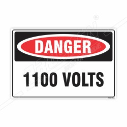 1100 Volts Danger Sign| Protector FireSafety