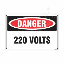 220 Volts Danger Sign| Protector FireSafety