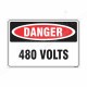 480 Volts Danger Sign