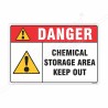 Chemical Storage Area Keep Out Danger Sign| Protector FireSafety