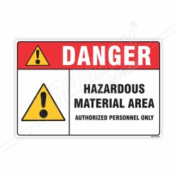 Hazardous Material Area Danger Sign| Protector FireSafety