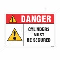 Cylinder Must Be Secured Danger Sign| Protector FireSafety