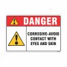 Corrosive Avoid Contact With Eyes & Skin Danger Sign| Protector FireSafety