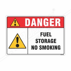 Fuel Storage No Smoking Danger Sign| Protector FireSafety