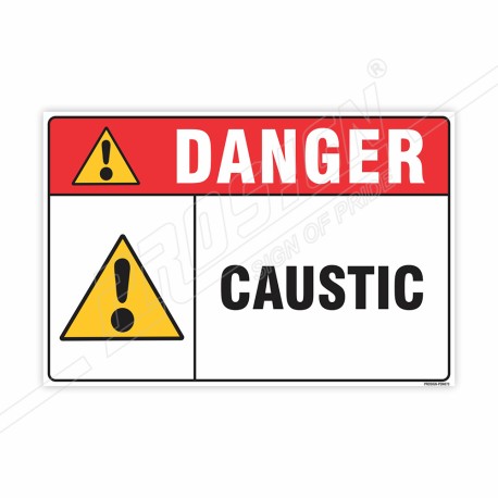 Caustic Danger Sign| Protector FireSafety