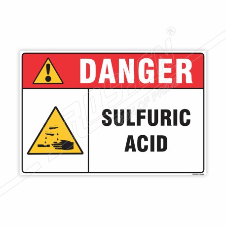 Sulfuric Acid Danger Sign| Protector FireSafety