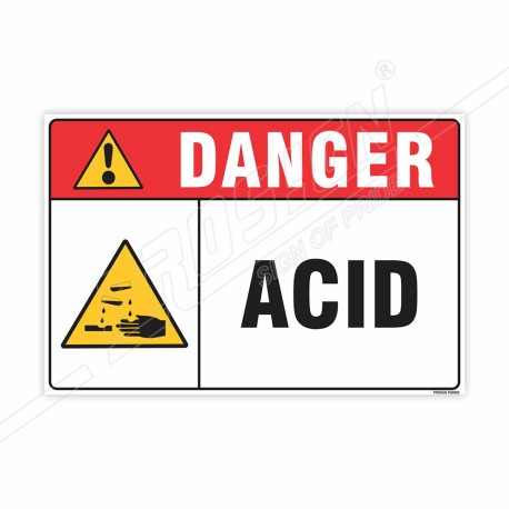 Acid Danger Sign| Protector FireSafety