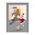 Do Not Keep Goods Near Exit Work Safety Posters| Protector FireSafety