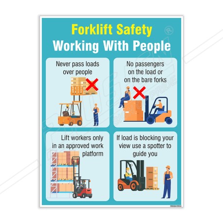 Fork Lift Safety Material Handling Safety Posters| Protector FireSafety