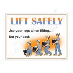 Safe Lifting Material Handling Safety Posters| Protector FireSafety