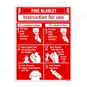 How To Use Fire Blanket Fire Safety Posters| Protector FireSafety