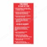 Fire Order Fire Safety Posters| Protector FireSafety