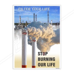 Stop Burning Our Life No Smoking Safety Posters| Protector FireSafety