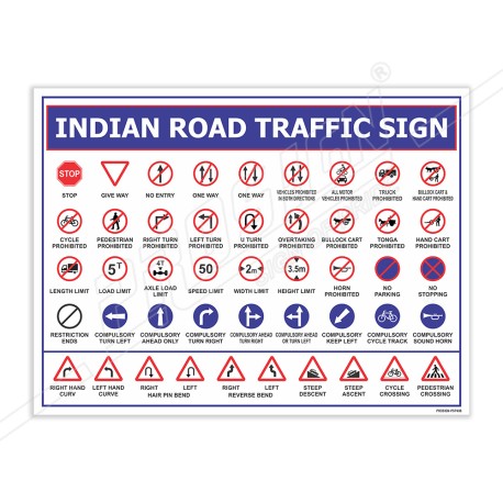 Indian Road Traffic Sign, Road Safety Posters| Protector FireSafety