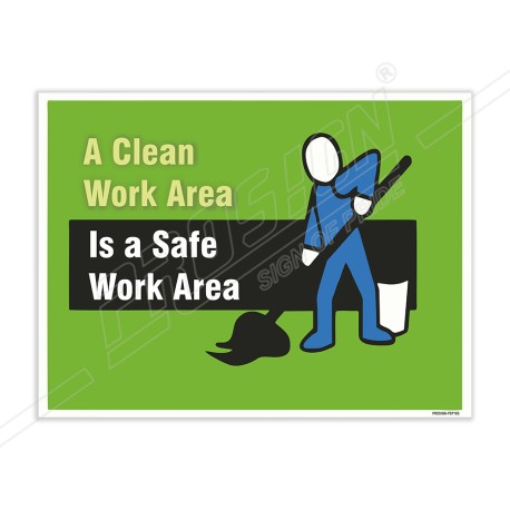 Clean Work Area Good House Keeping Posters| Protector FireSafety