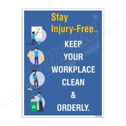 Keep Your Workplace Clean House Keeping Posters| Protector FireSafety