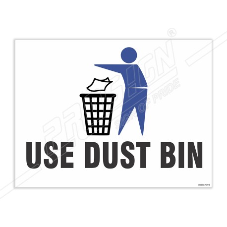 Use Dustbin Good House Keeping Posters| Protector FireSafety