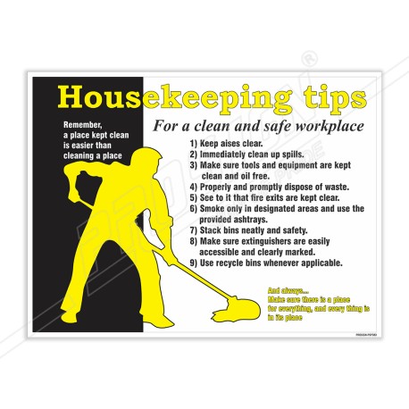 Good House Keeping Tips Safety Posters| Protector FireSafety