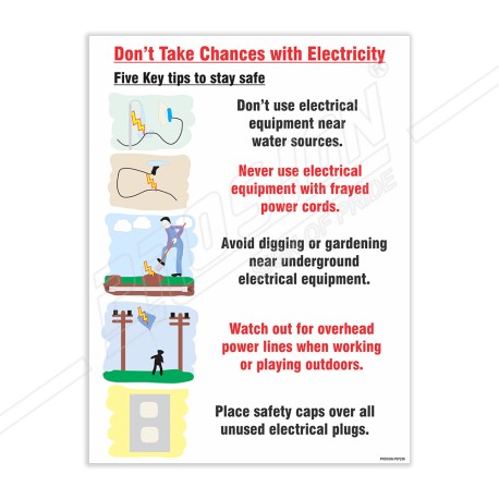 5 Key to Stay Safe Electrical Safety Posters| Protector FireSafety