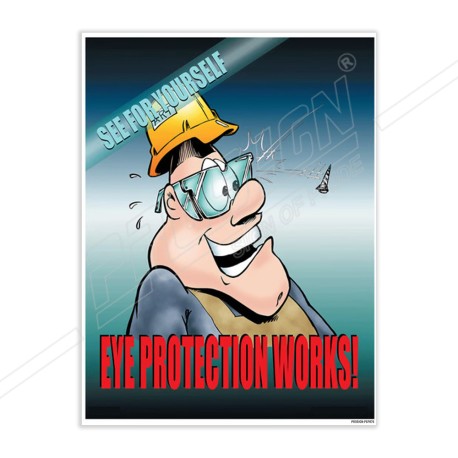 Eye Protection Works Personal Safety Posters| Protector FireSafety