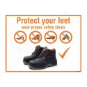 Protect Your Feet Personal Safety Posters| Protector FireSafety