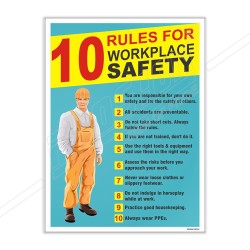 Rules For Workplace Safety Posters| Protector FireSafety